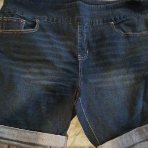 Terra & Sky Dark Blue Jean Shorts